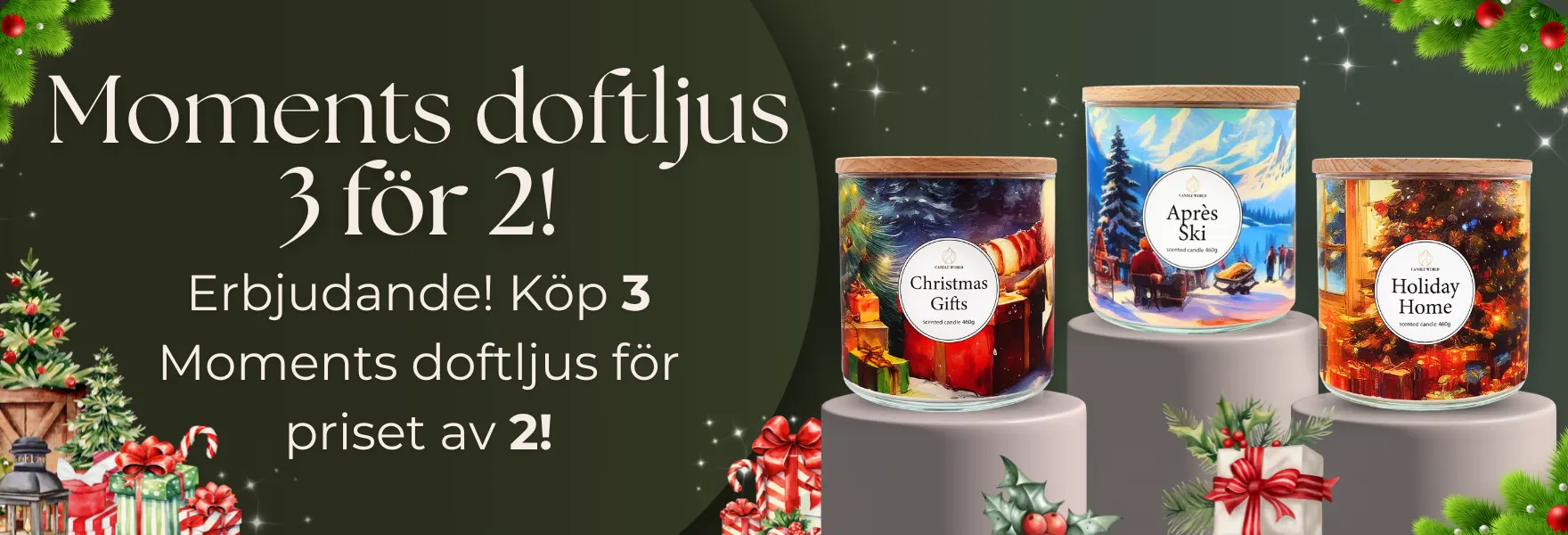 Soja doftljus från Moments-kollektionen 3 för priset av 2!