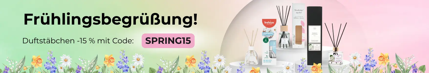 Nur zum Frühlingsbeginn – Duftstäbchen -15% mit Code SPRING15!