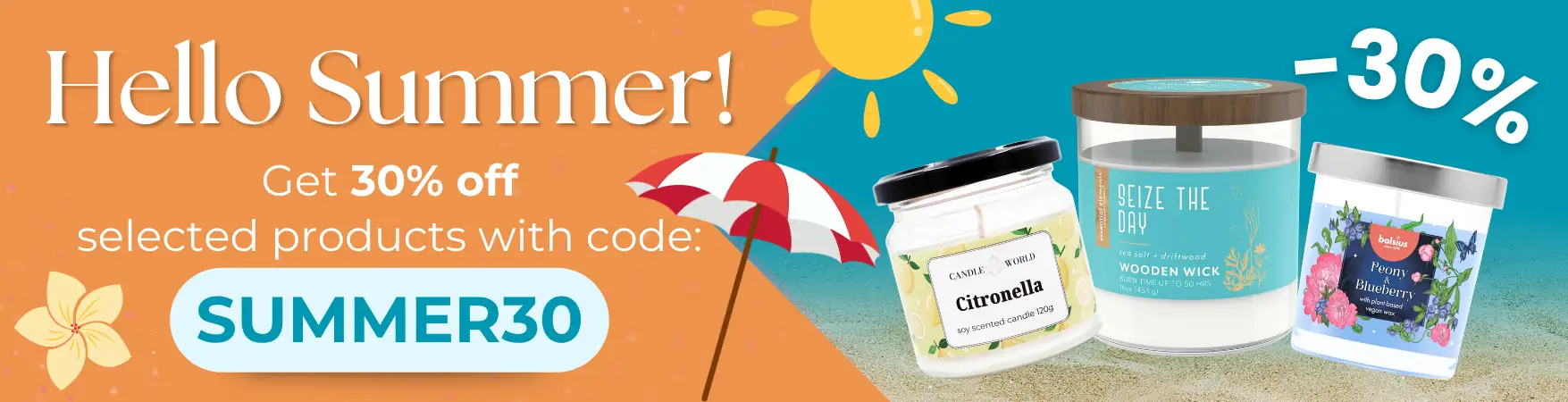 Summer fragrances 30% off with code SUMMER30