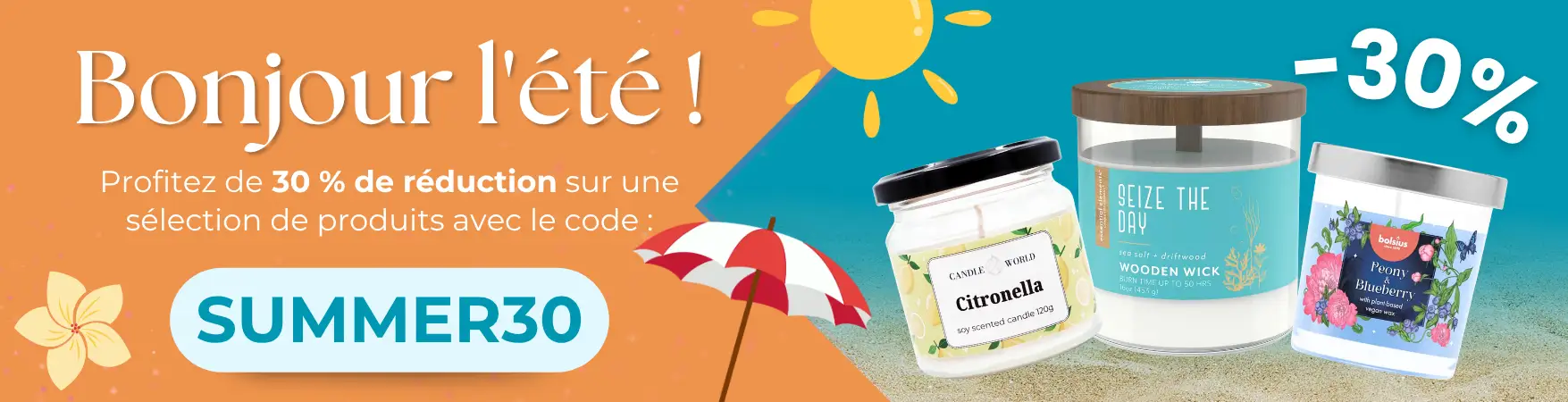 Parfums d'été : 30 % de réduction avec le code SUMMER30