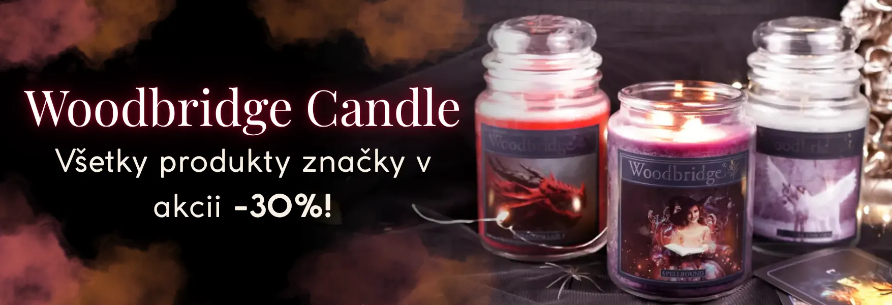 Všetky produkty značky Woodbridge Candle -30% v Candle World!