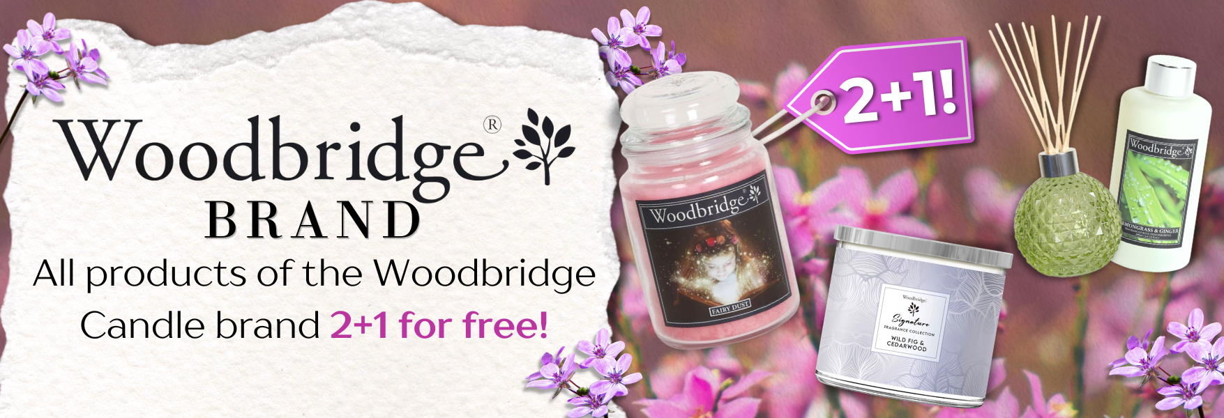 Woodbridge Candle promotion 2+1 free!