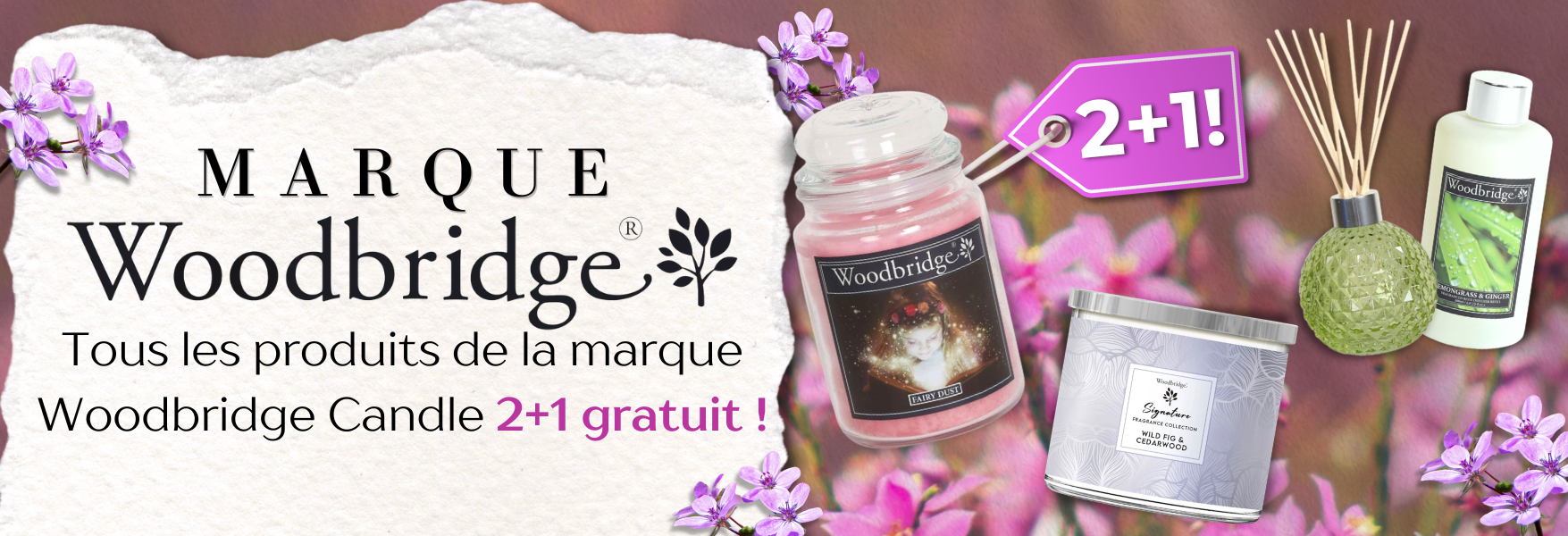 Promotion Woodbridge Candle 2+1 gratuit !