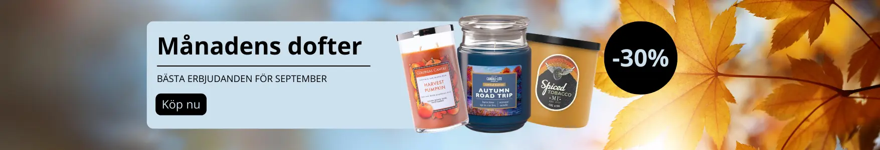 De bästa doftljusen för september på Candle World!