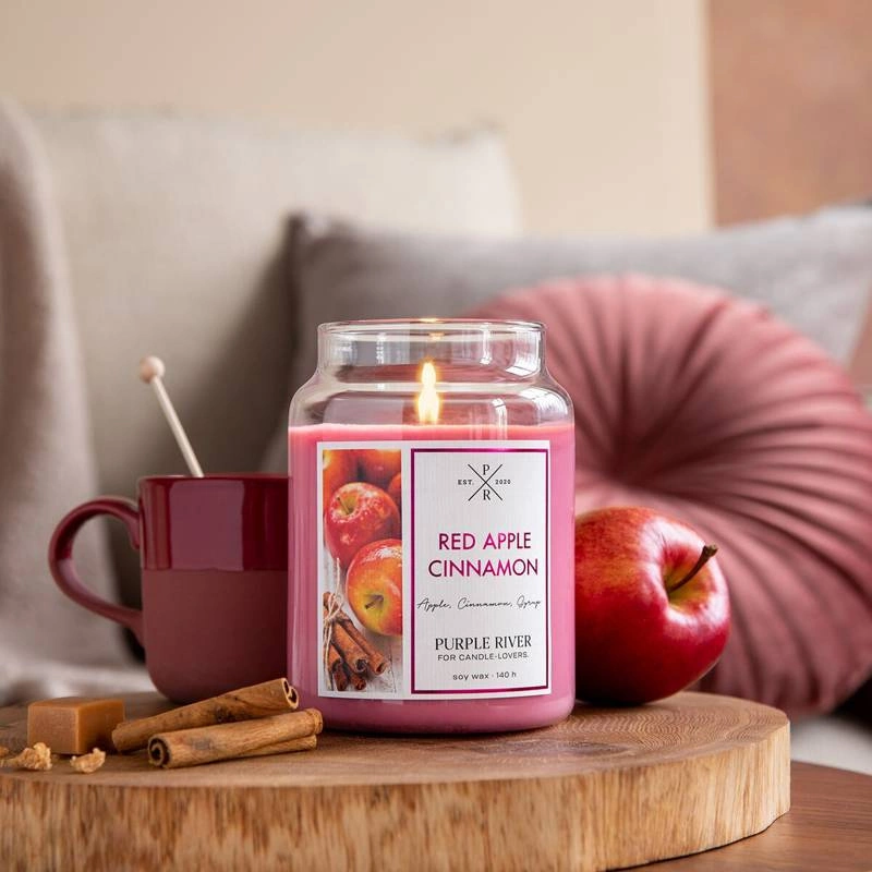 Confezione Da 6 Candele Profumate Autunnali - Fragranze: Ghirlanda, Mela, Latte, Raccolto, Vaniglia, Cannella - Per Casa E Decorazione