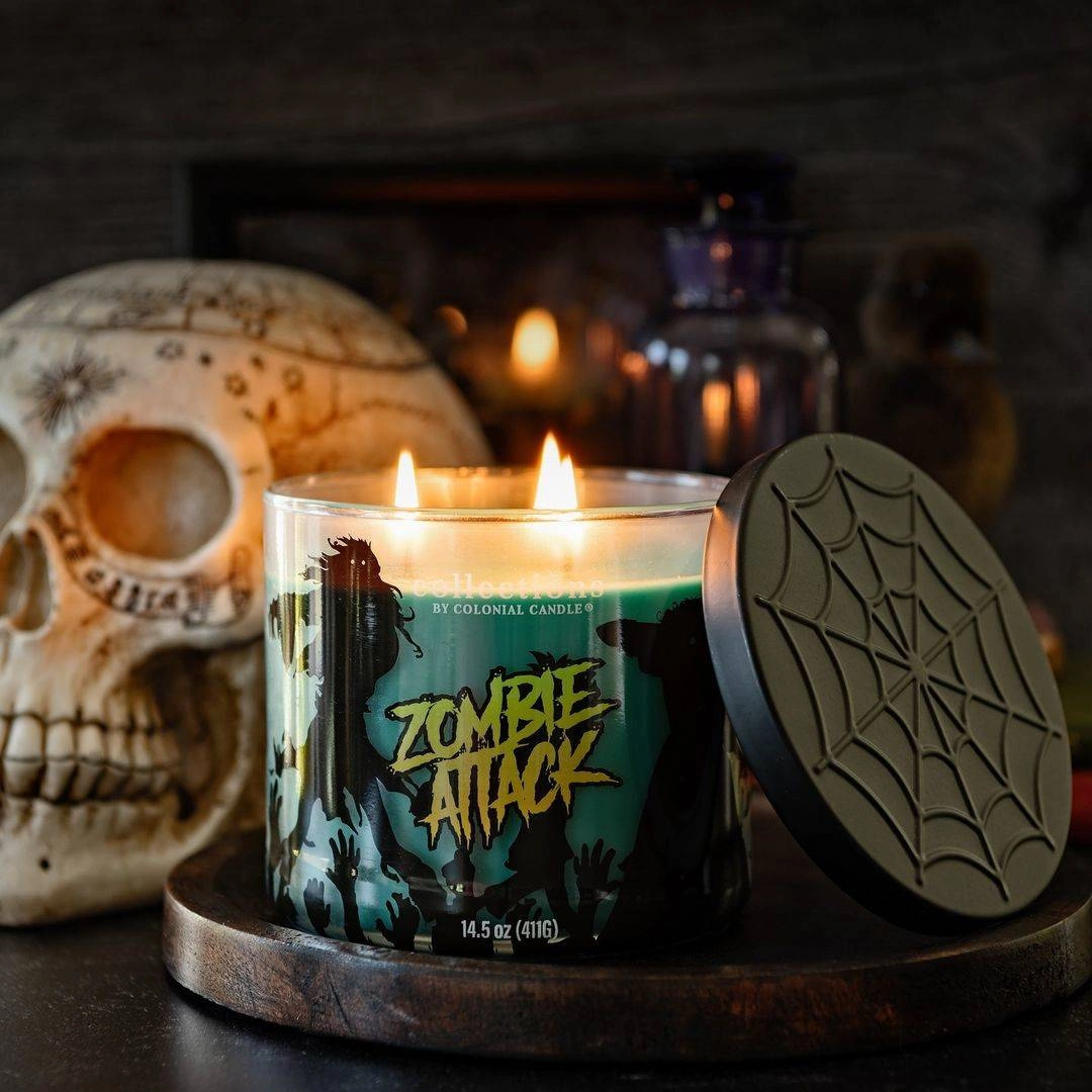 Candle at Halloween Zombie Attack