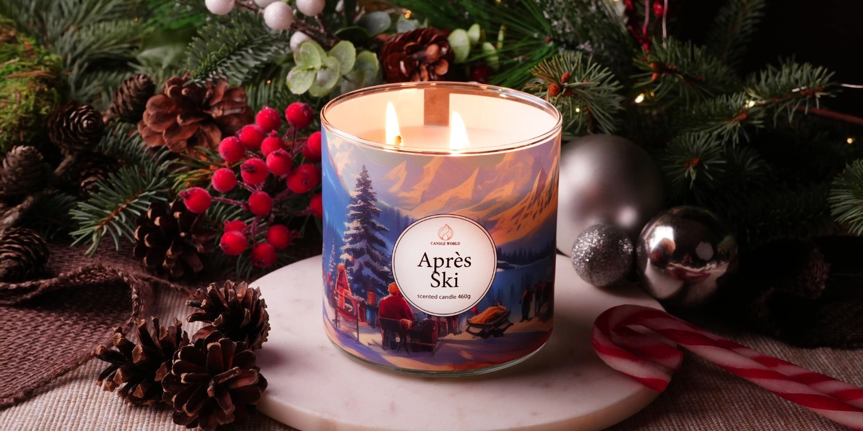 Duża świeca zapachowa w szkle Après Ski Candle World