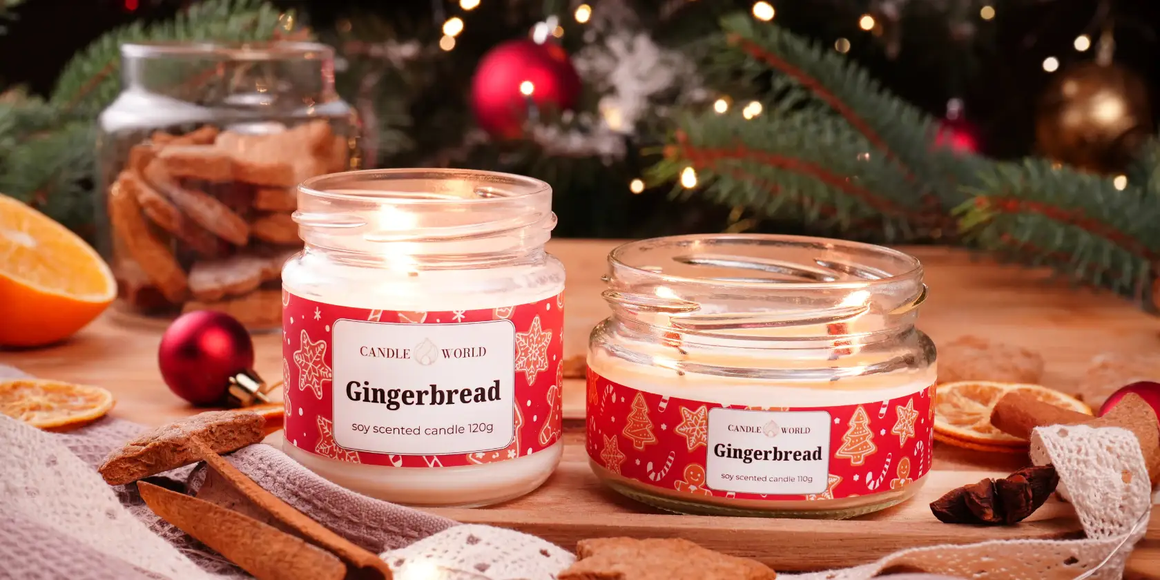 Candle World Weihnachtskerze Gingerbread
