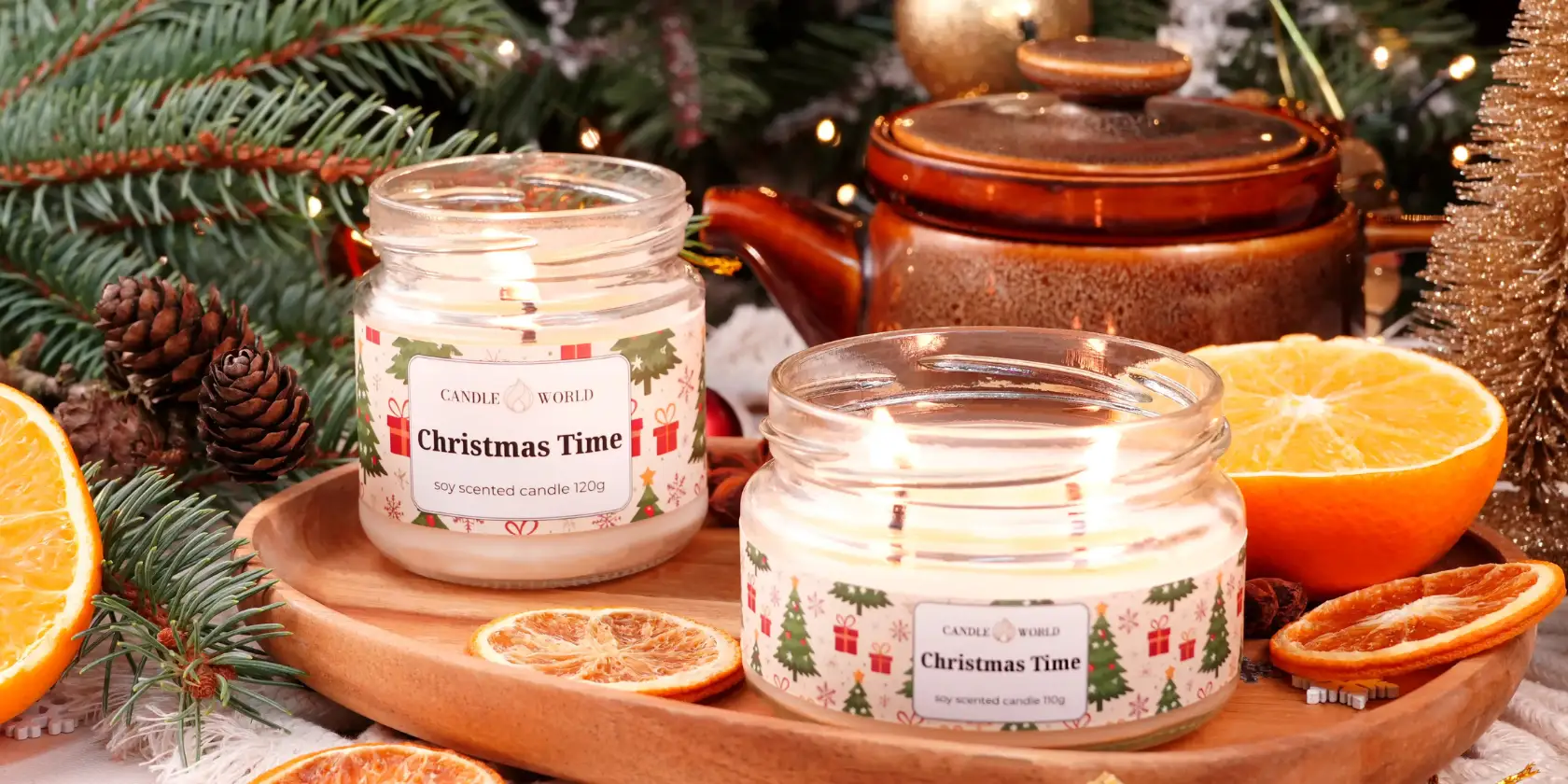 Candle World Weihnachtskerze Christmas Time