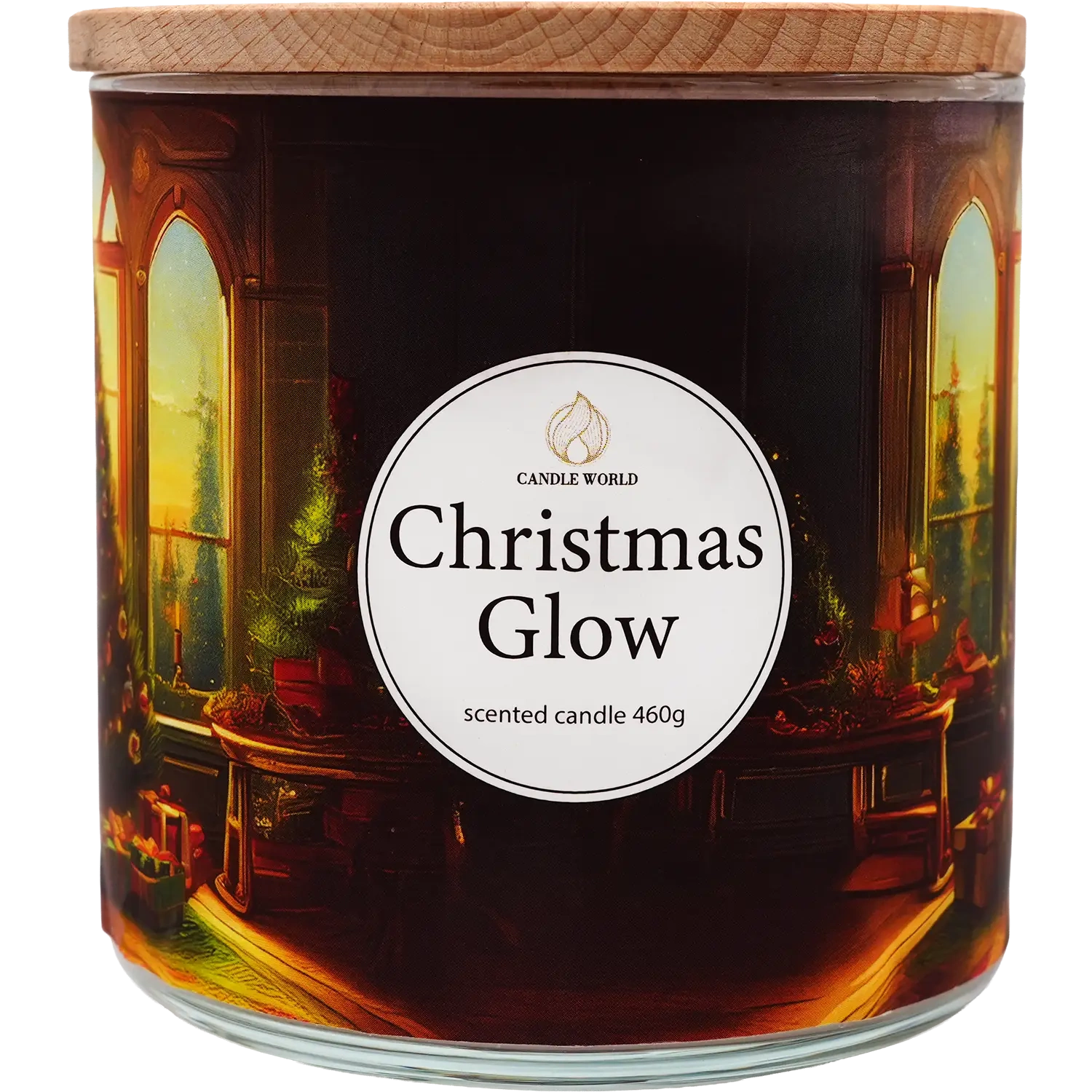 Bougie parfumée grand format Candle World Christmas Glow, 3 mèches
