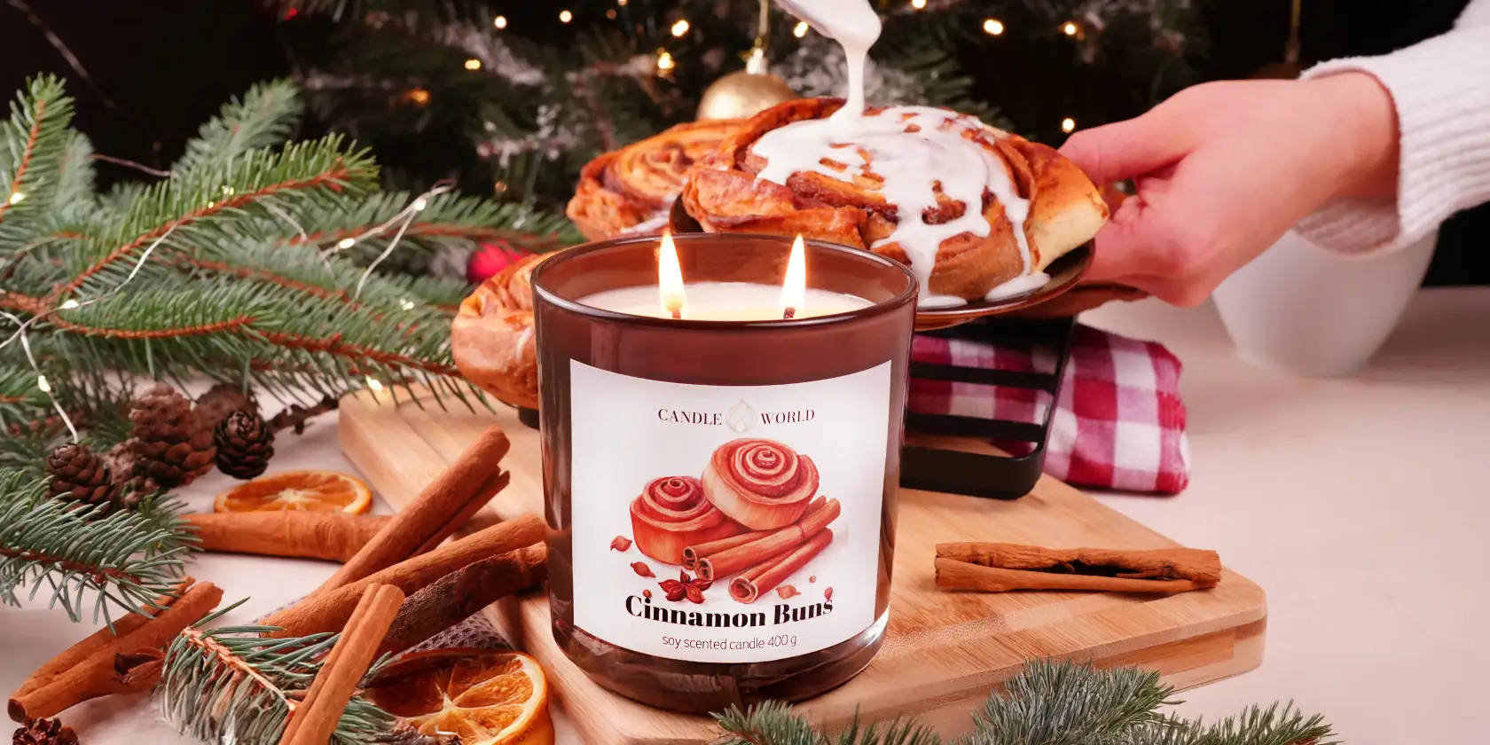 Winter Soy Candle Cinnamon Buns Candle World