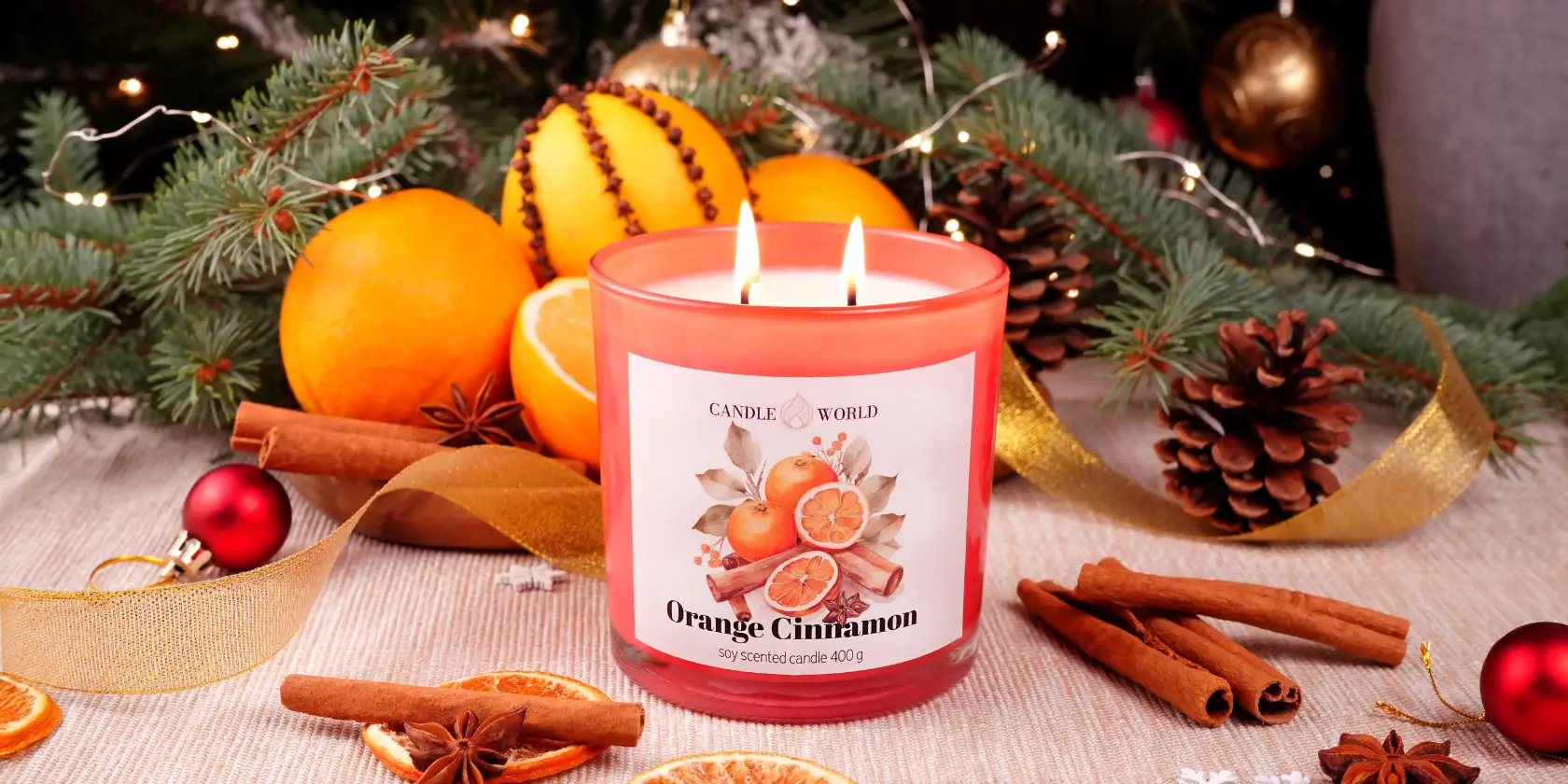 Winter Soy Candle Orange Cinnamon Candle World