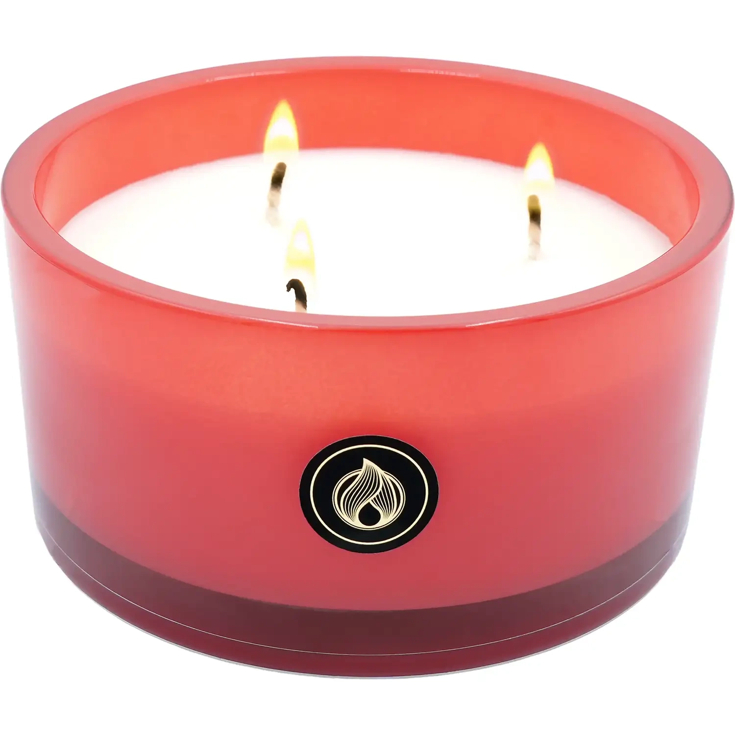 Candle World Large Soy Candle with Three Wicks Cranberry Orange