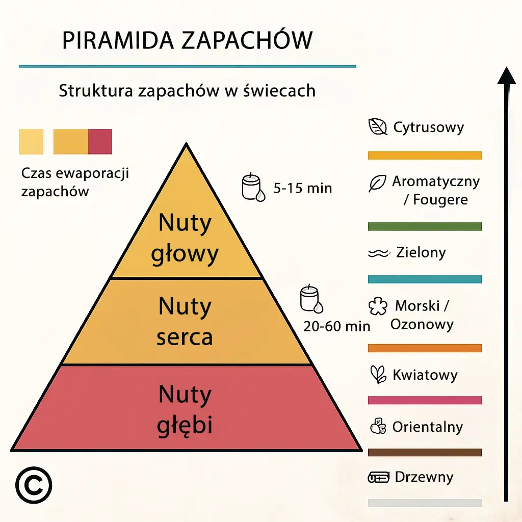 Trójkąt zapachów w świecach zapachowych