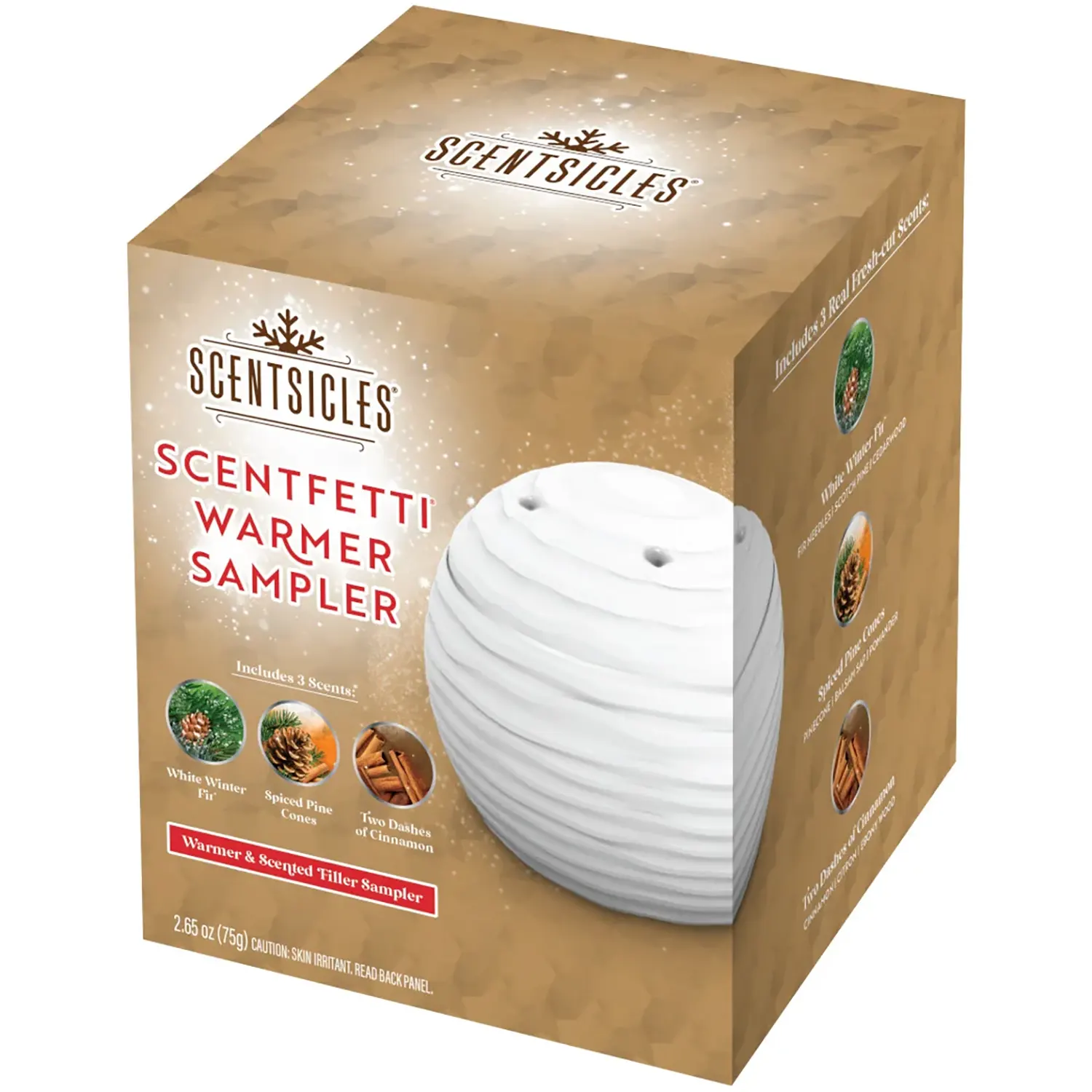 Winter-Set: Scentsicles White Winter Fir, Gewürzkieferzapfen, Zwei Spritzer Zimt