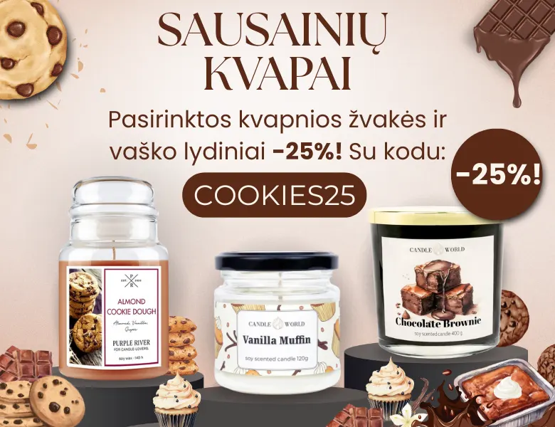 Sausainių kvapai -25%