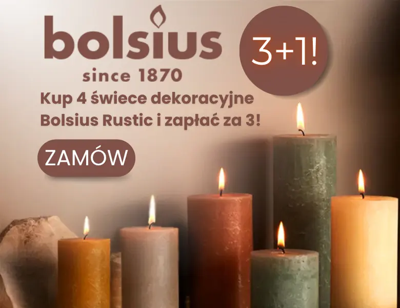 Świece Bolsius Rustic 3+1!