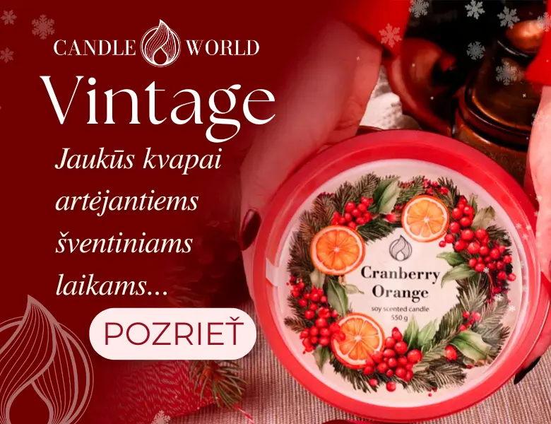 Vintage kalėdinės žvakės