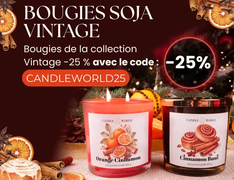 Collection Vintage -25 % avec le code : CANDLEWORLD25