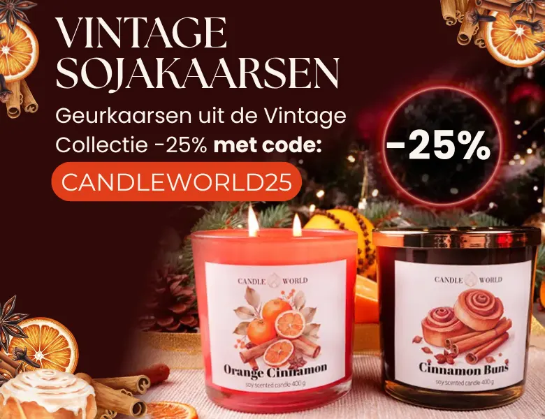 Vintage Collectie -25% met code: CANDLEWORLD25