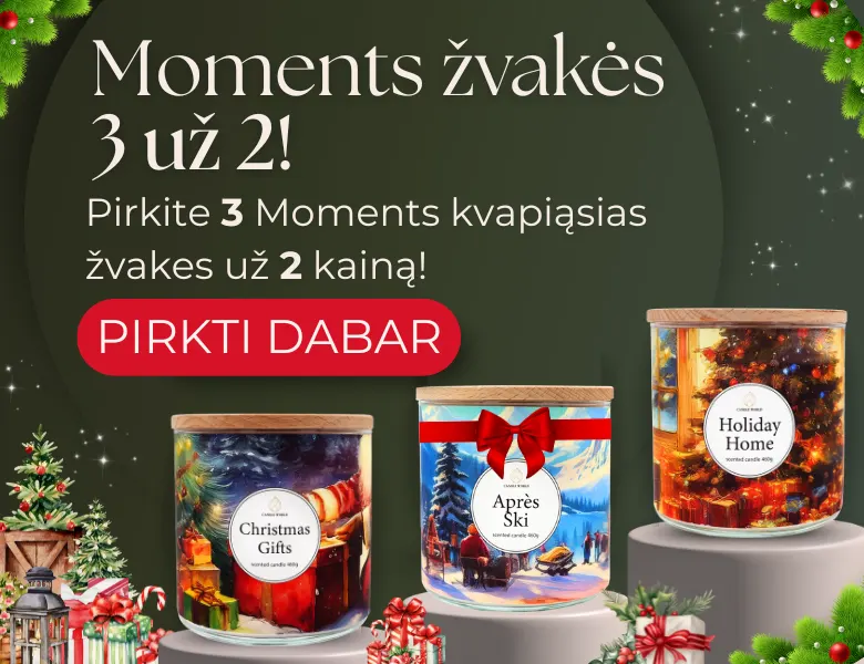 Candle World kvapiosios žvakės 3 už 2!