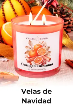 Velas aromáticas navideñas