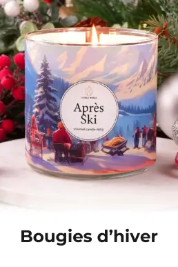 Bougies parfumées d’hiver