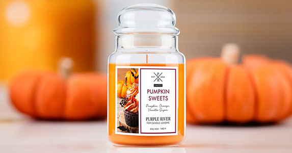 Collezione autunnale di candele di soia di Purple River