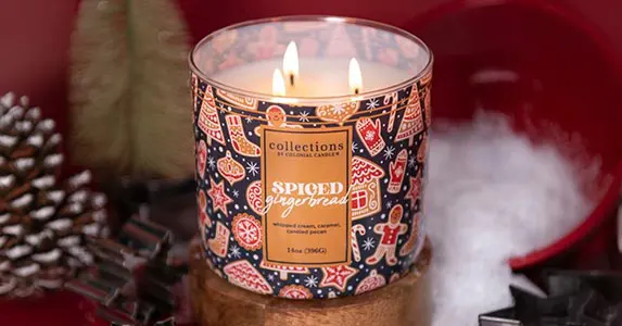 Gingerbread-scented candles perfect for Christmas