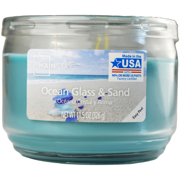 Mainstays WM Scented candle in glass jar 11.5 oz - Ocean Glass & Sand