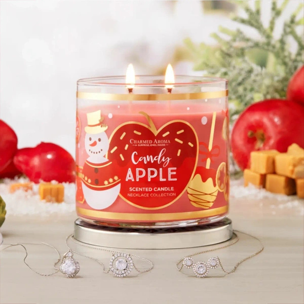 Christmas necklace candle Charmed Aroma soy scented – Candy Apple