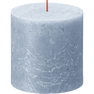 Bolsius trunk solid candle rustic post Rustic Shine 100/100 mm 10 cm - Blue Sky Blue