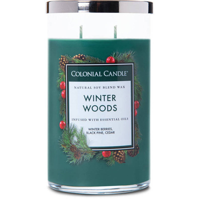 Colonial Candle Klassiskt stort sojadoftljus i tumblerglas 19 oz 538 g - Winter Woods