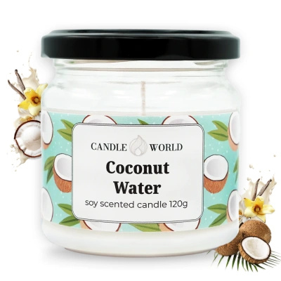 Candle World sójová vonná sviečka Coconut Water 120 g Kokos
