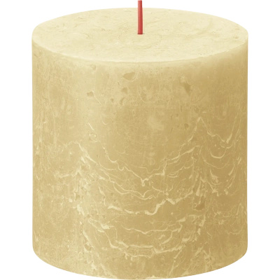 Bolsius rustic trunk candle post Rustic Shine 100/100 mm 10 cm - Oat Beige Oat Beige