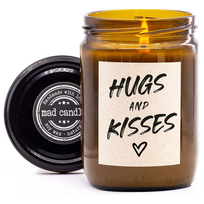Candela regalo soia fragrante Mad Candle 360 g - Hugs and Kisses