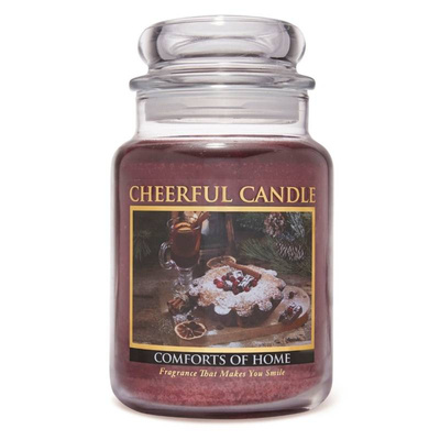 Cheerful Candle scented candle in large jar 2 wicks 24 oz 680 g - Comforts of Home