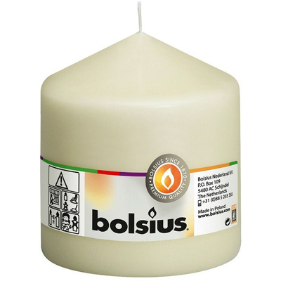 Bolsius stompkaars ongeparfumeerd 10 cm 100/98 mm - Crème kleur