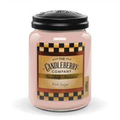 Grande bougie parfumée Candleberry dans un verre 570 g - Pink Sugar™