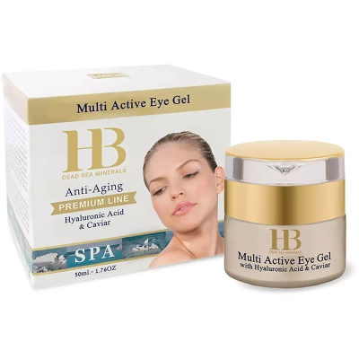 Aktives Augen- und Augenlidgel mit Hyaluronsäure und Kaviar 50 ml auf Basis von Mineralien aus dem Toten Meer Health & Beauty