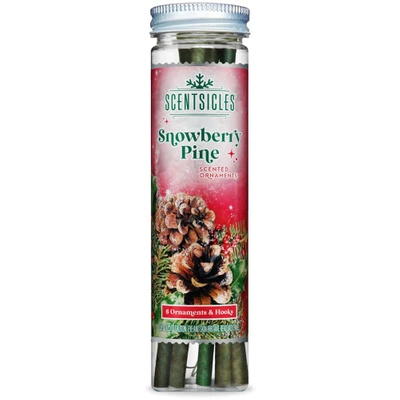 Duftstäbchen für den Weihnachtsbaum Scentsicles Snowberry Pine Hängender Weihnachtsschmuck 6 Stück