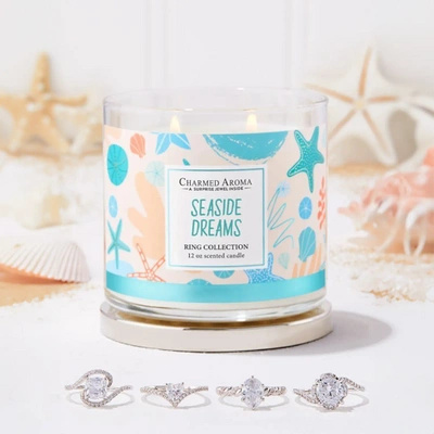 Charmed Aroma świeca z biżuterią 12 oz 340 g Pierścionek - Seaside Dreams