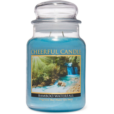 Cheerful Candle scented candle in large jar 2 wicks 24 oz 680 g - Bamboo Waterfall
