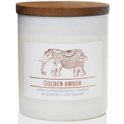 Colonial Candle soja geurkaars in glas naturel 16 oz 453 g - Gouden Amber