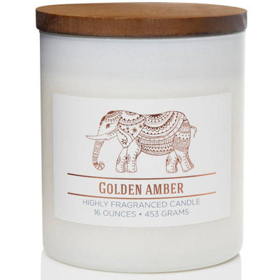 Colonial Candle Wellness duża sojowa świeca zapachowa w szkle 16 oz 453 g - Golden Amber