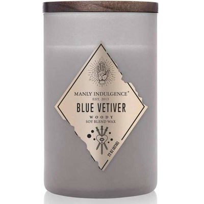 Masculine soy scented candle Blue Vetiver Colonial Candle