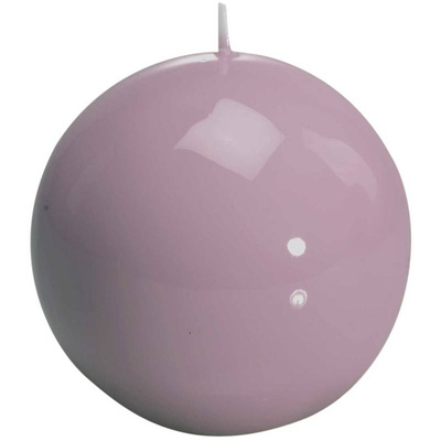 Classic luxury ball candle Meloria 100 mm - Powder pink