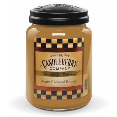 Grande bougie parfumée Candleberry dans un verre 570 g - Warm Caramel Brûlée™