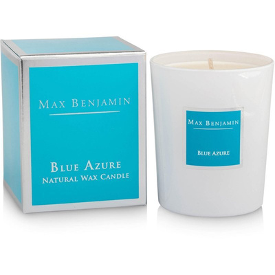 Bougie parfumée Max Benjamin Collection Classic en verre fait main - Bleu Azur