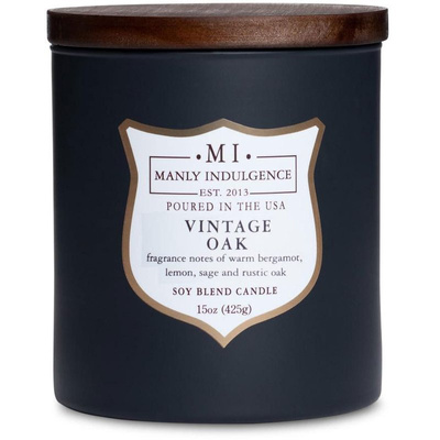 Bougie parfumée au soja pour homme mèche en bois Colonial Candle - Vintage Oak